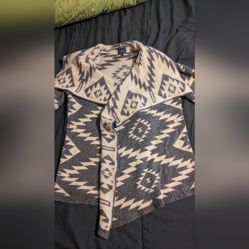 Market & Spruce Cashmere blend Aztec Sweater, Size S